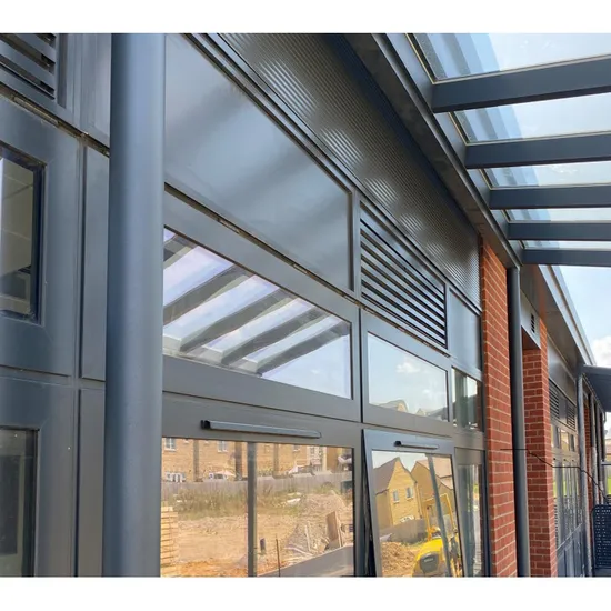 Facade Engineering Curtain Wall Aluminum Grille Removable Sunshade Decorated Partition Walls
