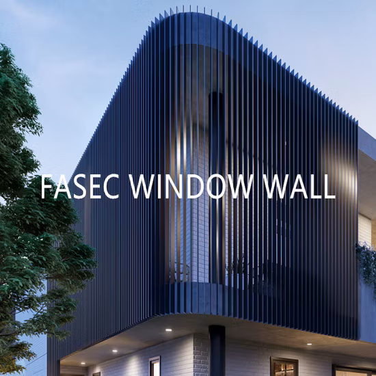 Facade Engineering Curtain Wall Aluminum Grille Removable Sunshade Decorated Partition Walls