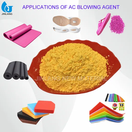 Chemical Yellow Foaming Agent Azodicarbonamide Powder At4000 Blowing Agent for PVC Slippers 