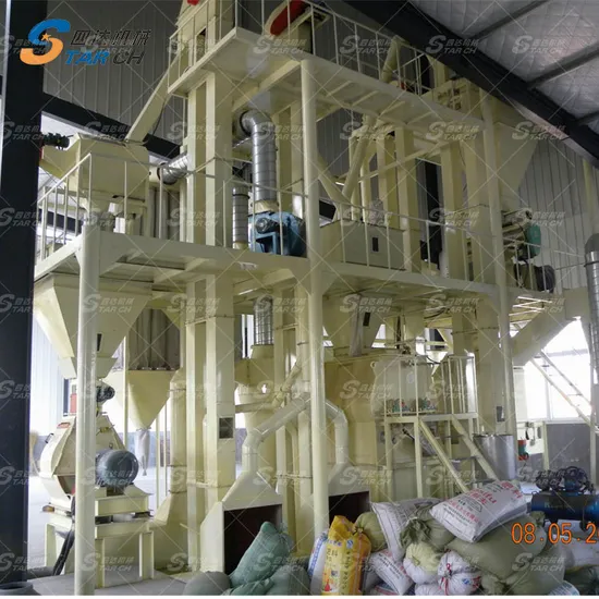 Complete Feed Factory Full Automatic Double Line 20t/H Animal Feed Milling Machine 
