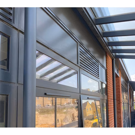 Aluminum Grille Facade Engineering Curtain Wall for Office Building Exterior Decorative Wall