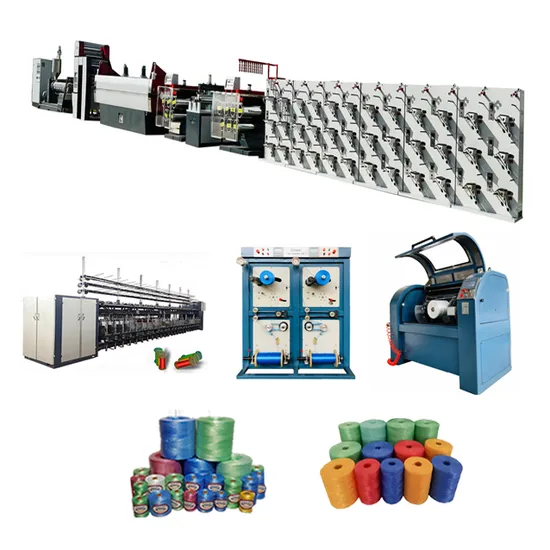 New Plastic PP PE Raffia Split Film Agriculture Greenhouse Packaging Yarn Extrusion Line for Polypropylene Rope Yarn Production 